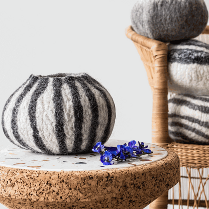 Wool Bowl | Karakul Striped Ukhamba Bowl