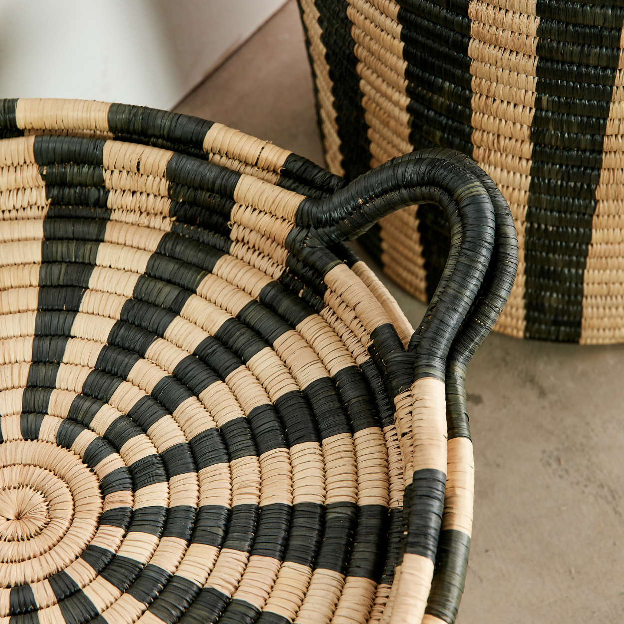 Ineke Black Striped Basket