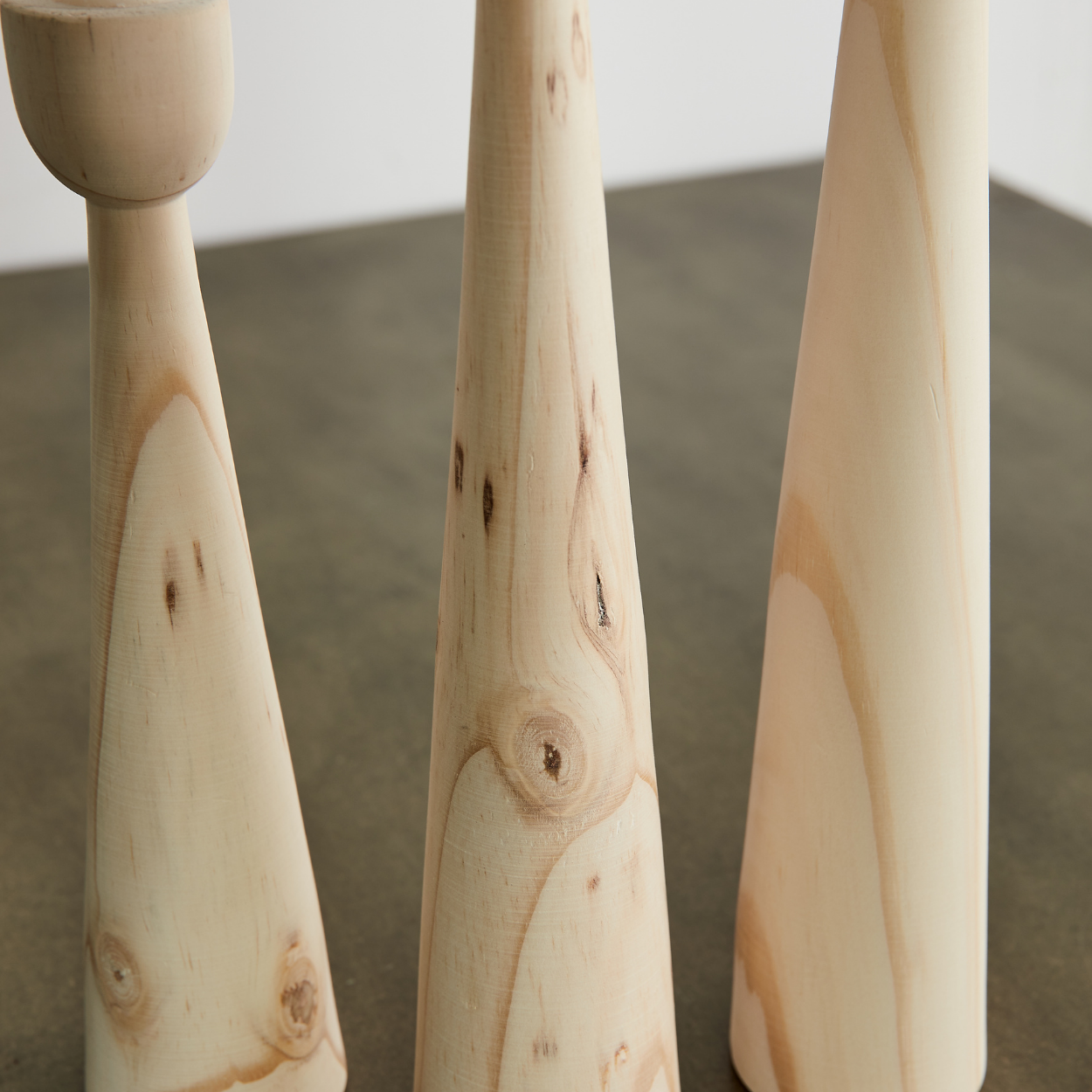 handmade wooden candle holders pillar
