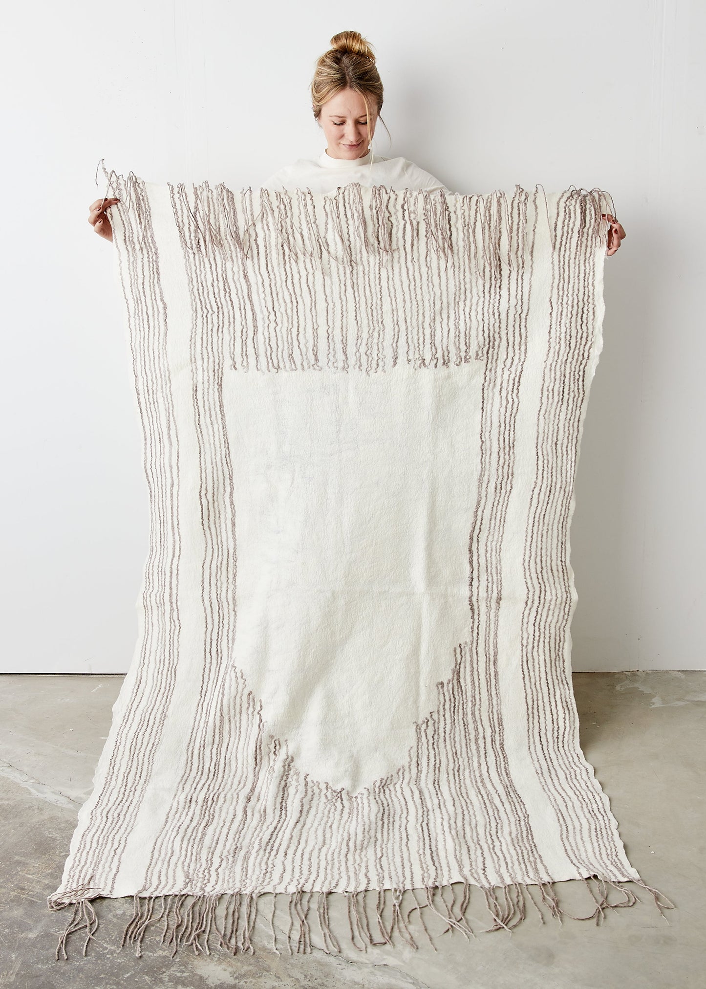 Musullah Fine Line Throw | Luxury Wool Blanket Wool