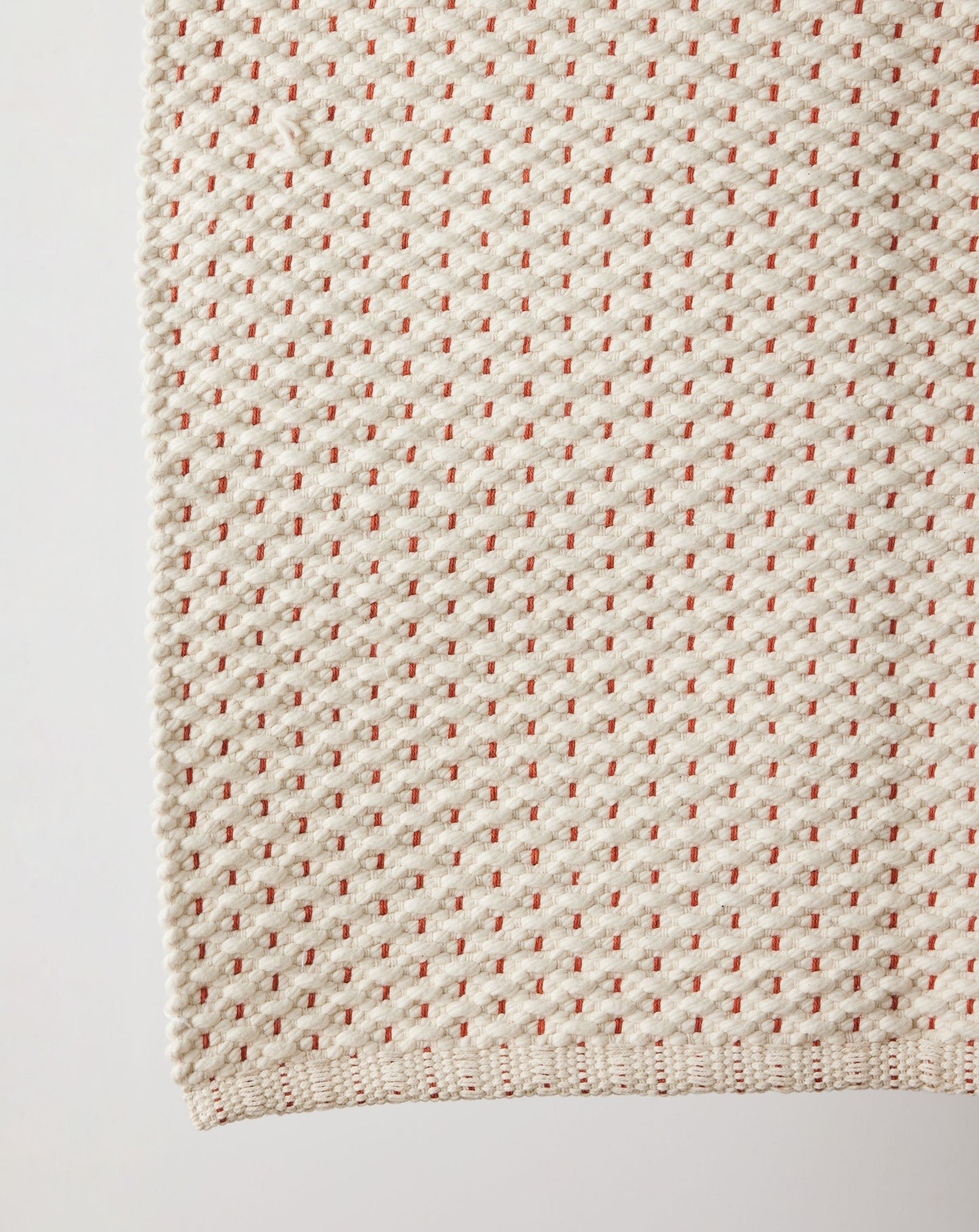 Terrakotta Luxe Handgewebte Baumwoll-Twillmatte