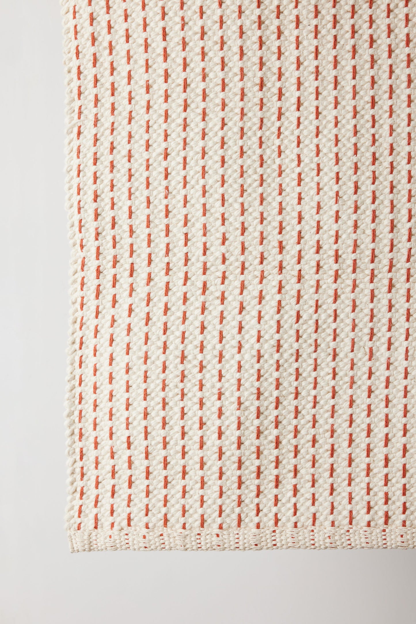 Terrakotta Luxe Handgewebte Baumwoll-Twillmatte