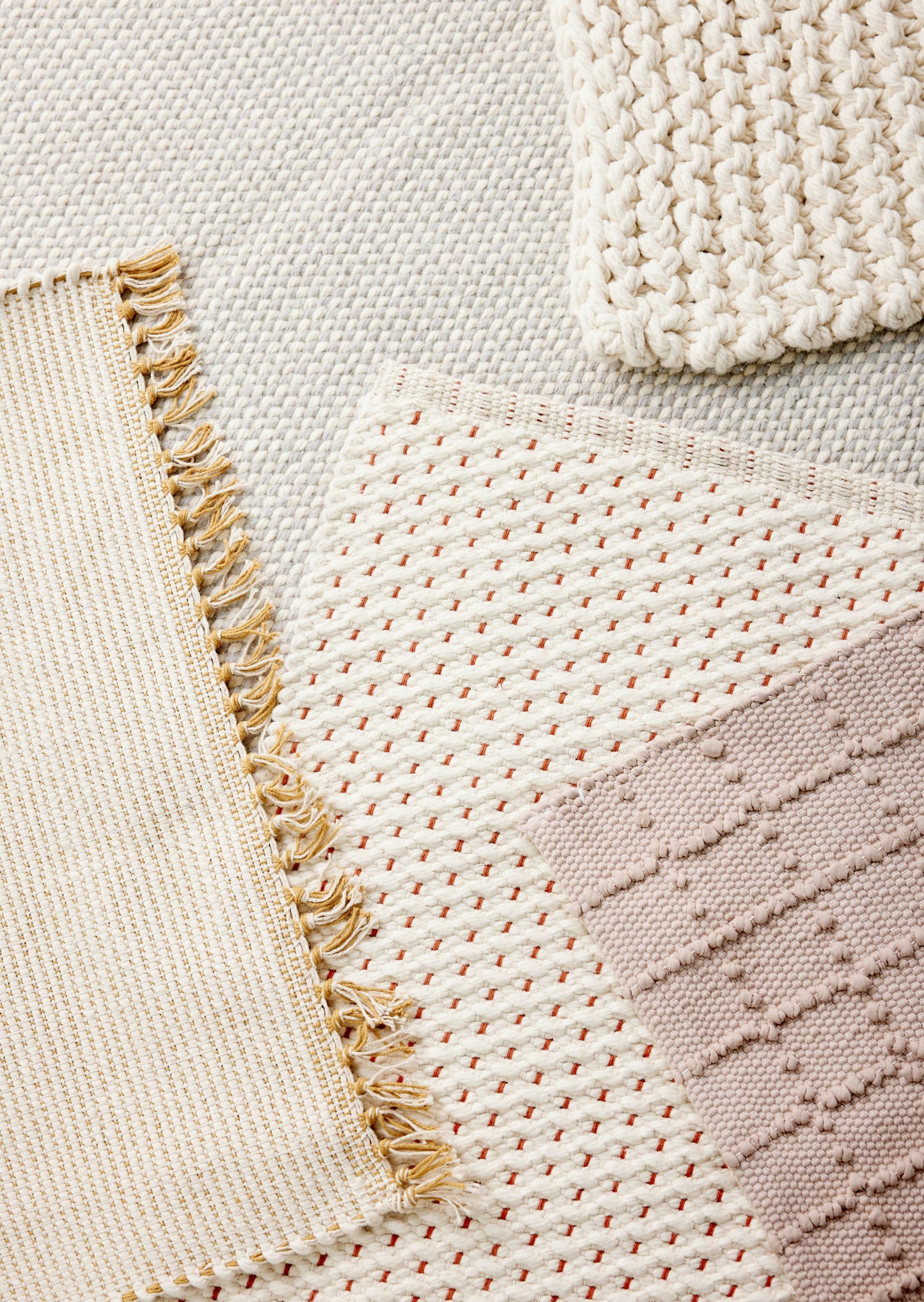 Terrakotta Luxe Handgewebte Baumwoll-Twillmatte