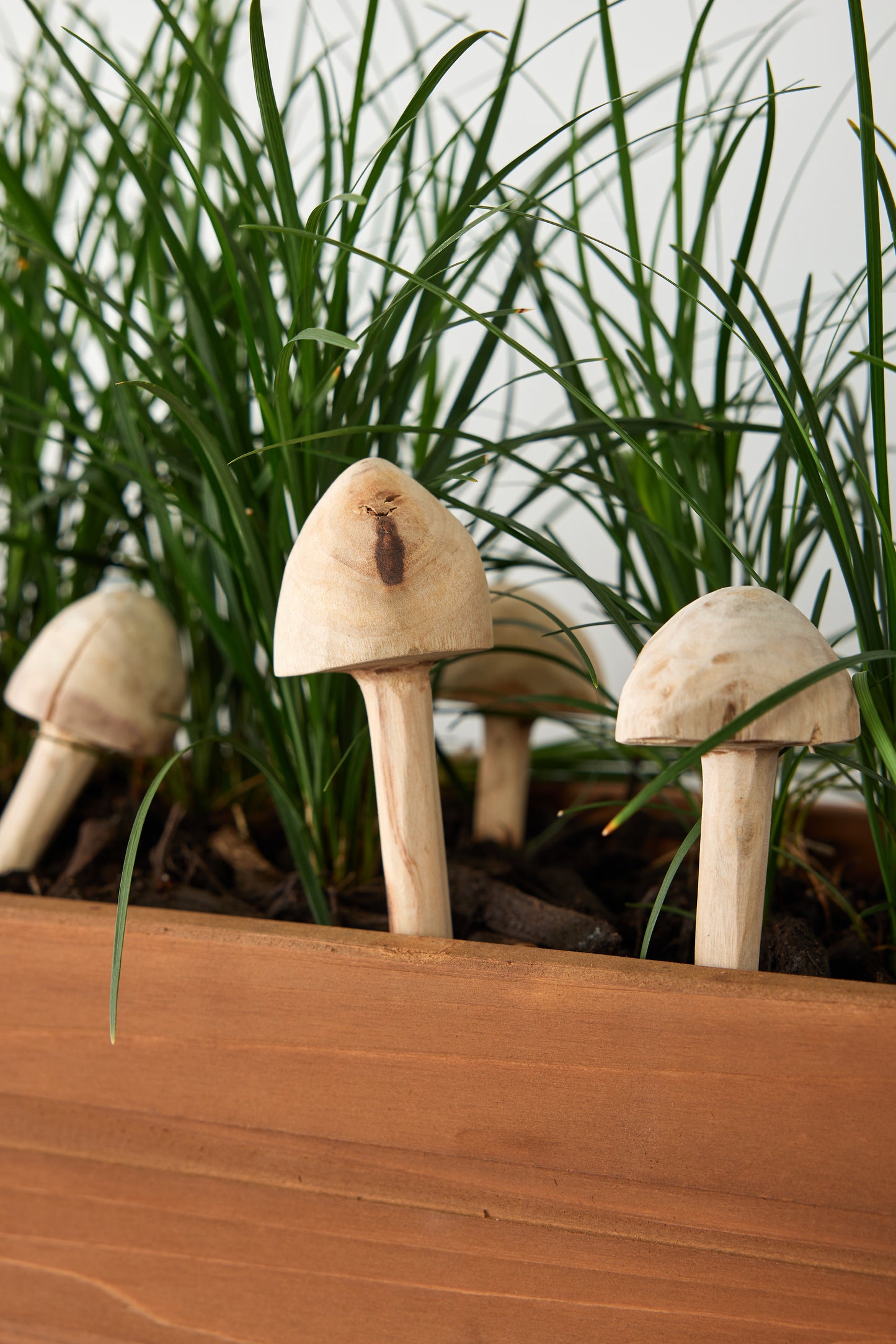 Wooden Mushroom Garden Sticks