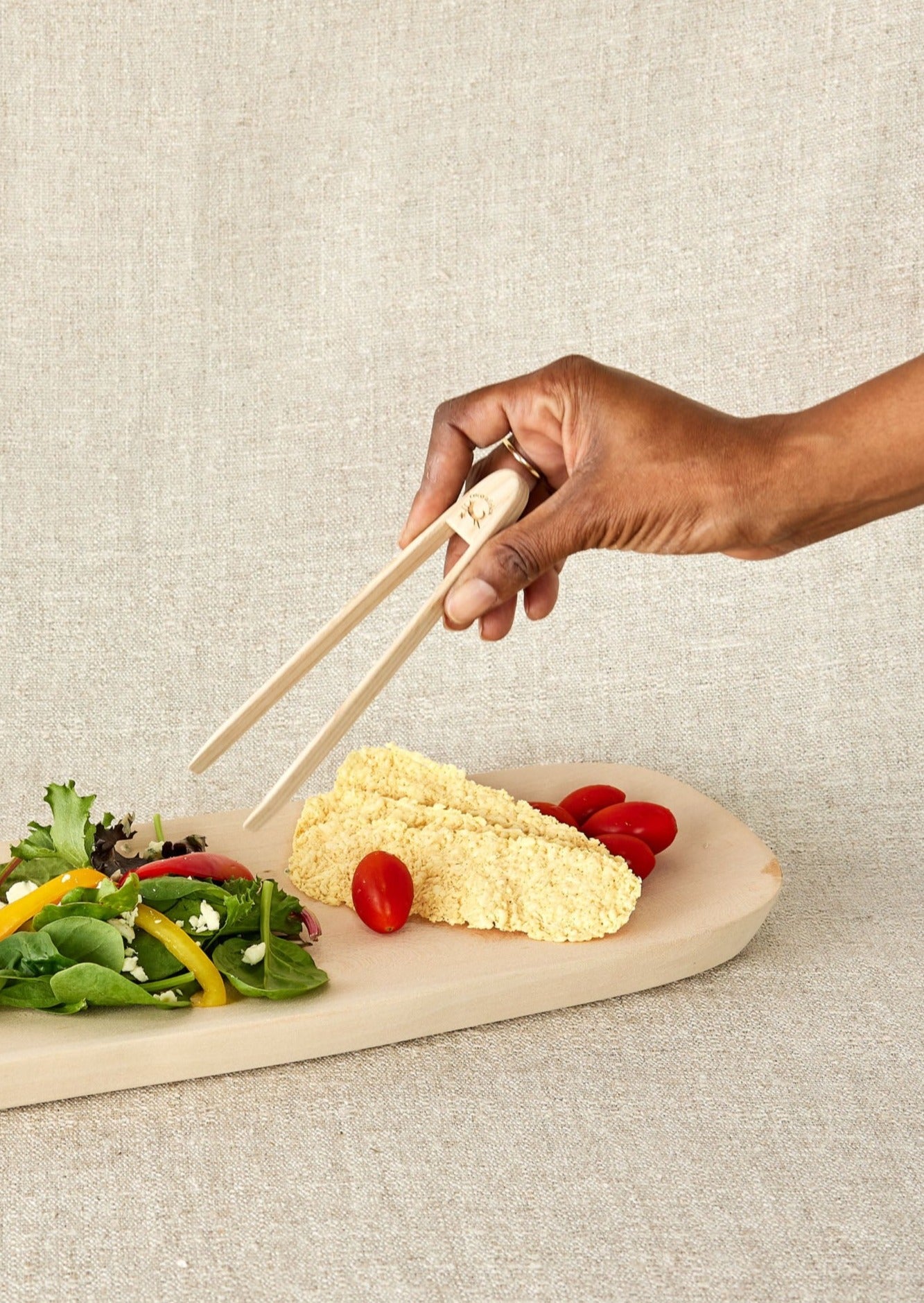 Bamboo Toaster Tongs with Magnet