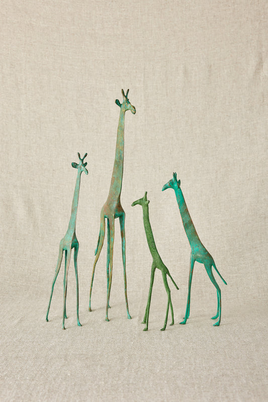 Tuareg Brass Giraffe set of 4
