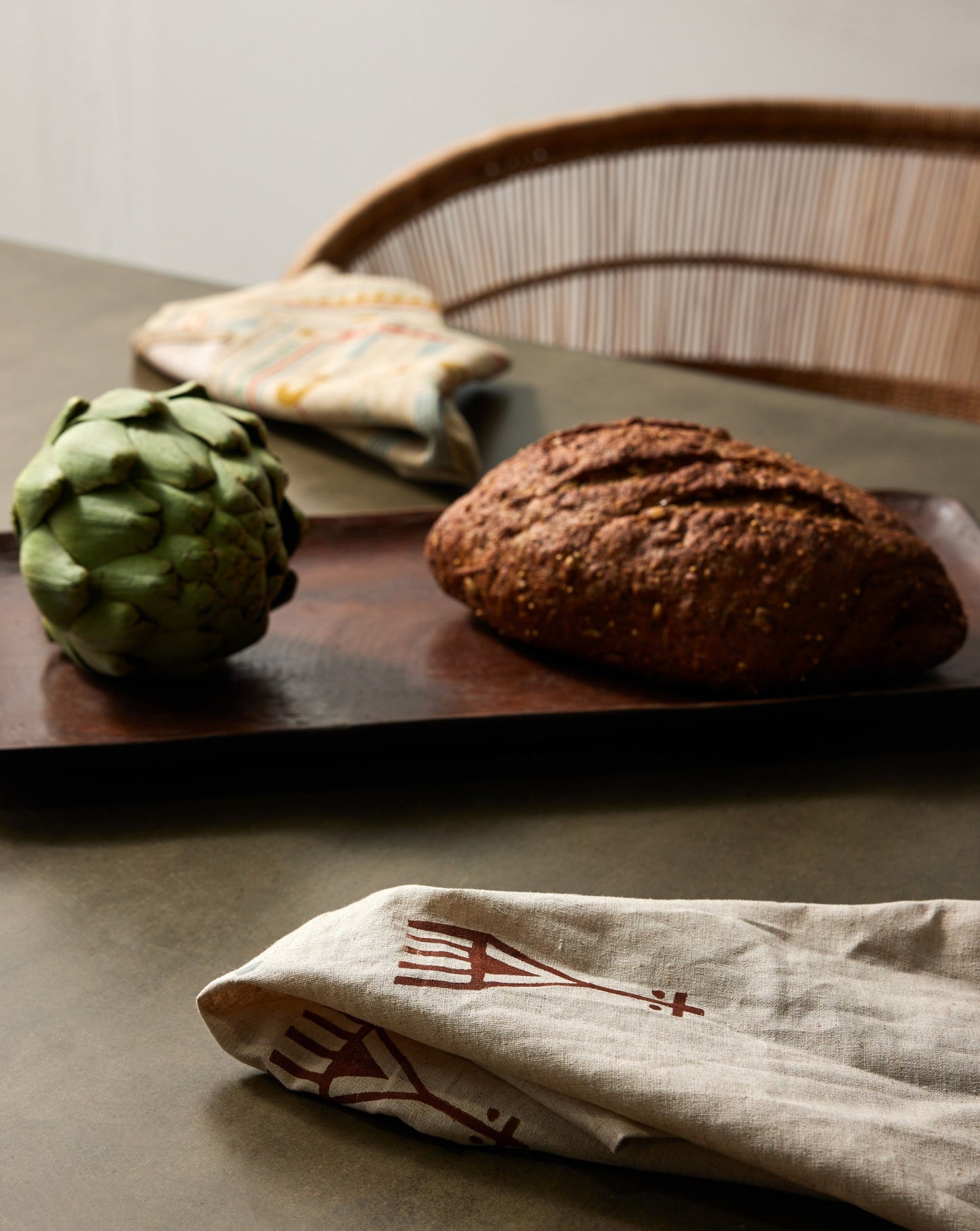 Modern Wood Serving Tray: Black, Natural, Bamenda Serving Tray