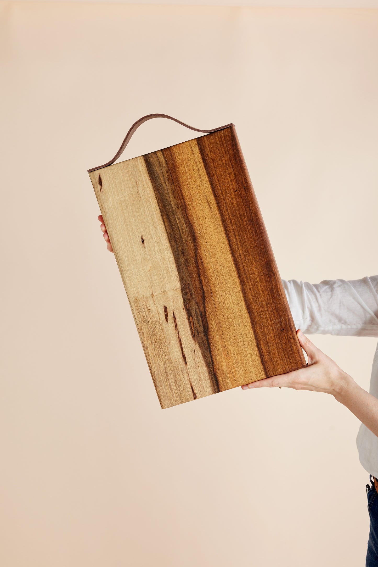 Blackwood Cutting Board with Leather Strap