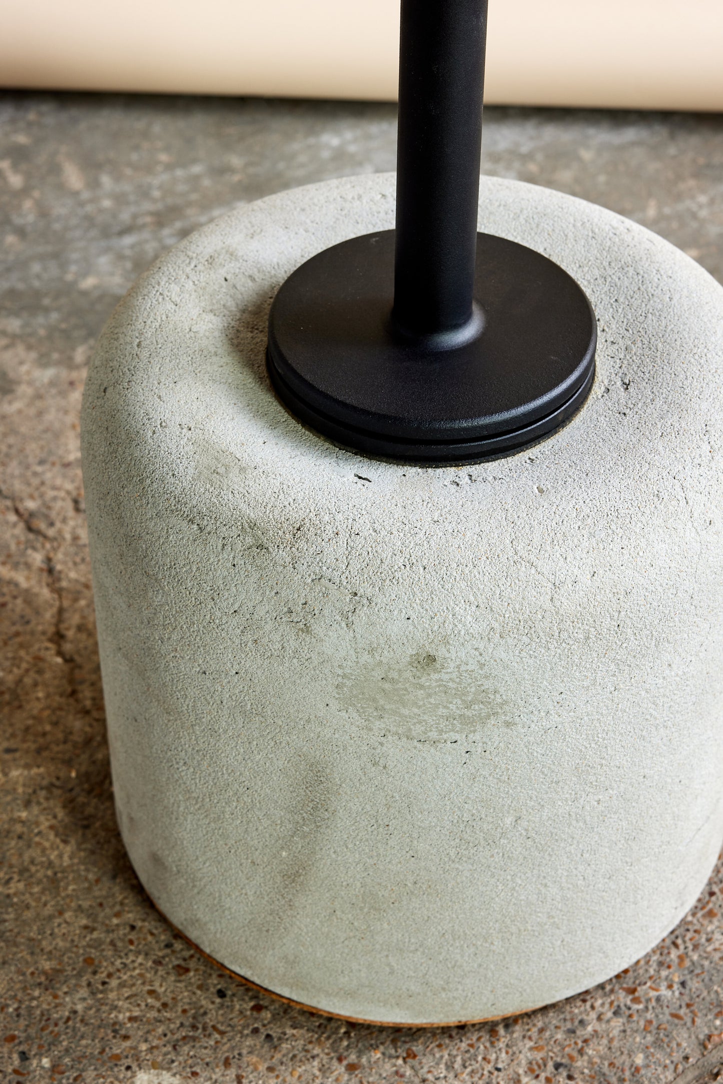 Cork Swivel Bar Stool Rustic Concrete Finish
