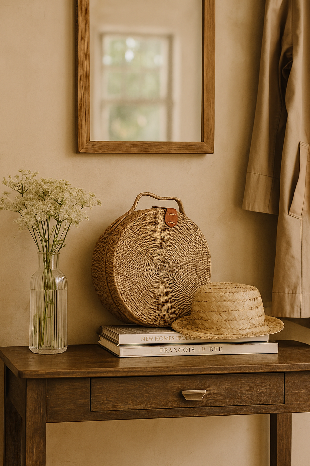 Round Hat Basket With Lid | Handled Carry Gift/Picnic Basket