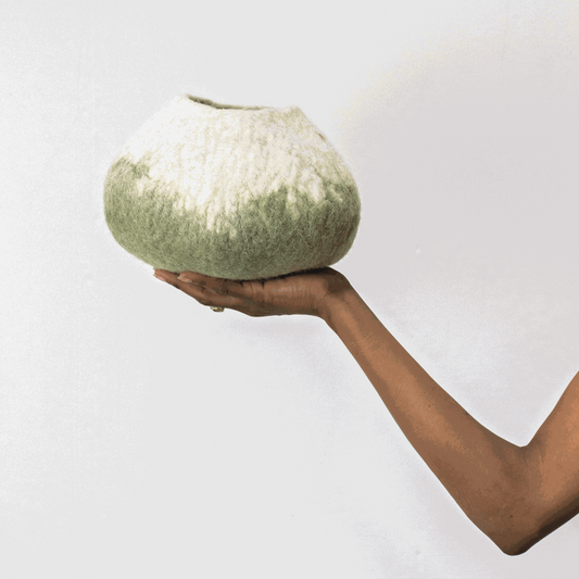 Wool Bowl | Olive Ombre Ukhamba Bowl