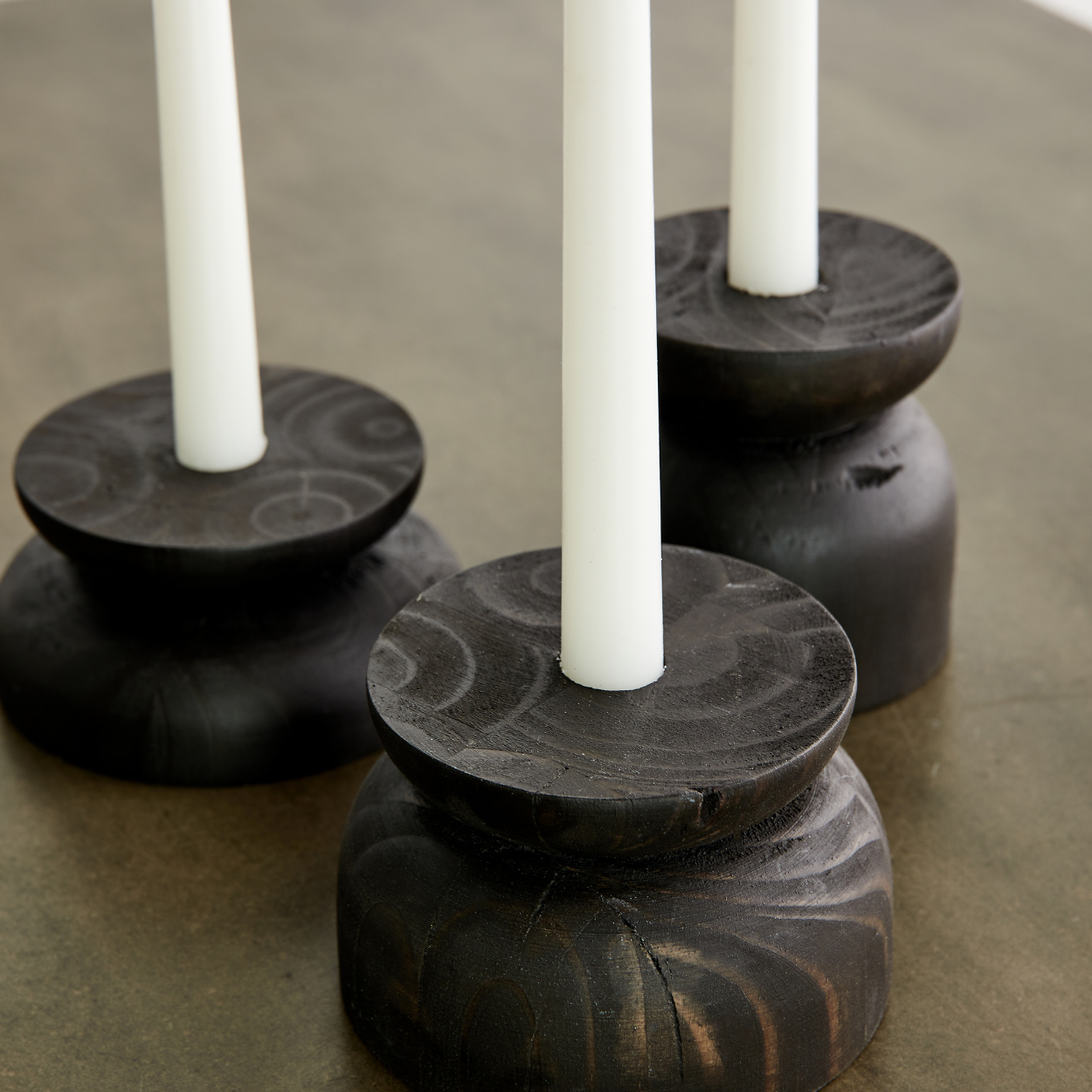 Modern Wood Candle Holder: Organic Pine Candlestick Holder