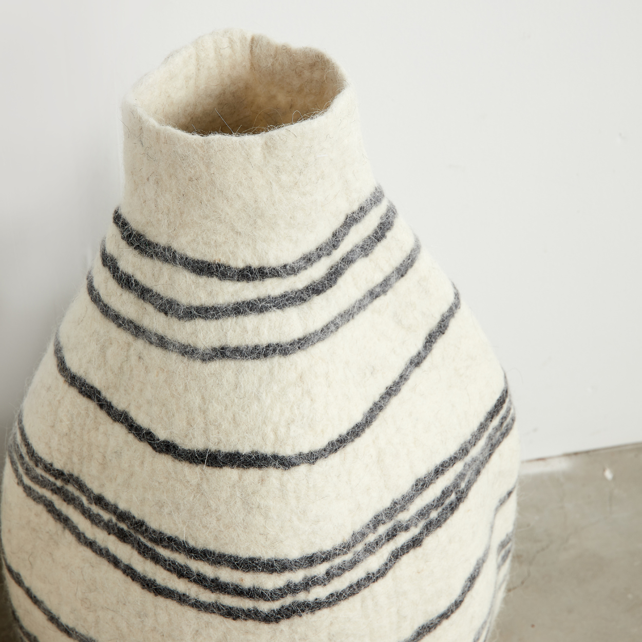Tribal Lines White Gourd Basket
