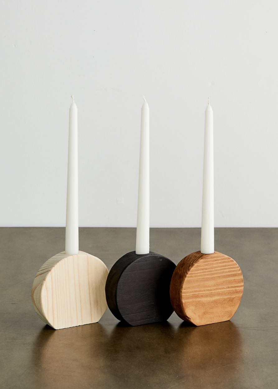 Circular Pine Candle Stand