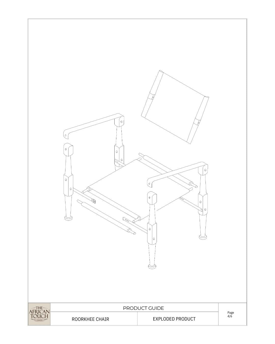 Tragbarer Sessel „Roorkhee“ aus Segeltuch