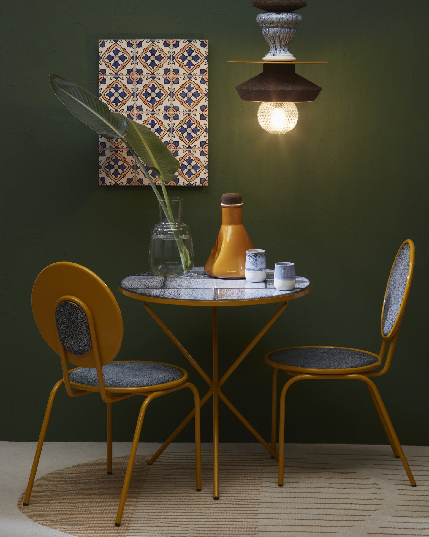Wiid Cobalt Blue Ceramic Tiled Bistro Table