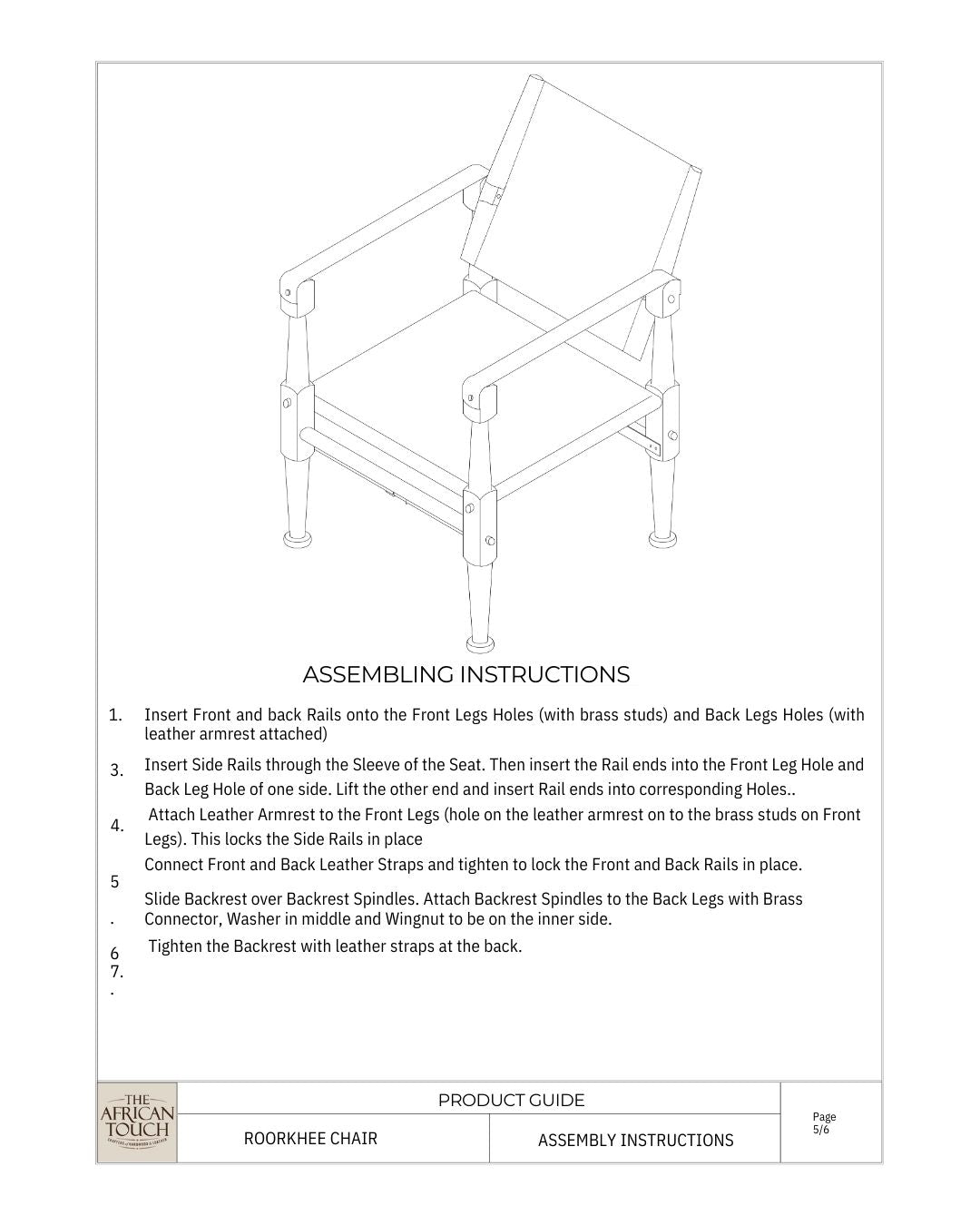 Tragbarer Ledersessel „Roorkhee“