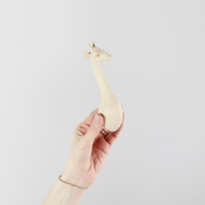 Hand-Carved wooden Giraffe Hook