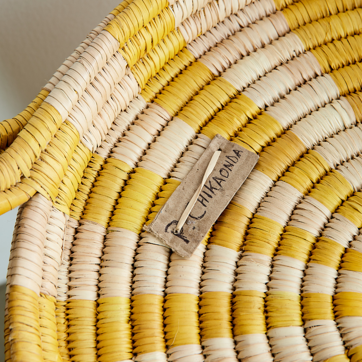 Ineke Yellow Striped Basket