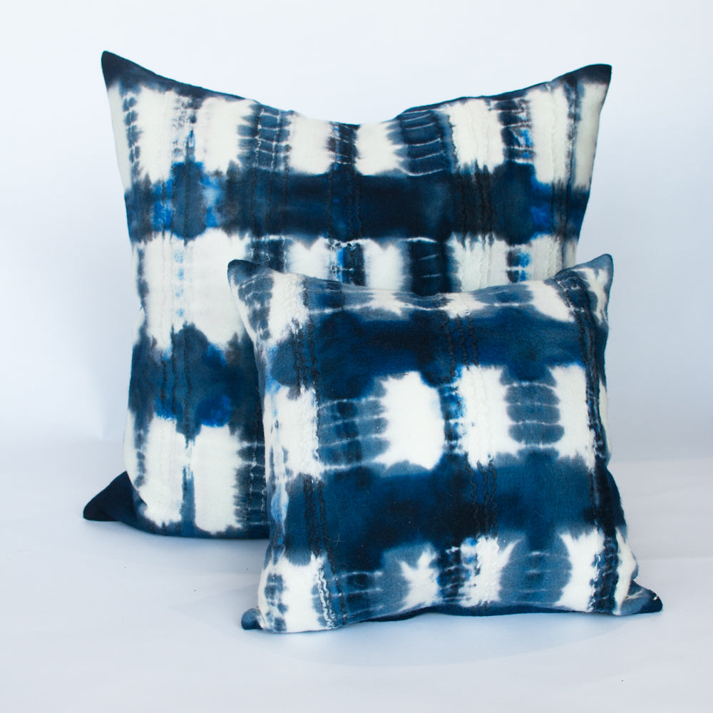 Indigo Adire Throw Pillow