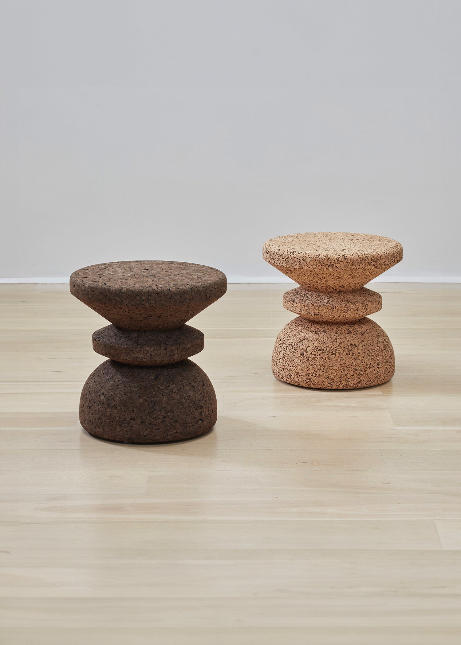 Wiid Stacked African Cork Stool Artisan African Cork Furniture
