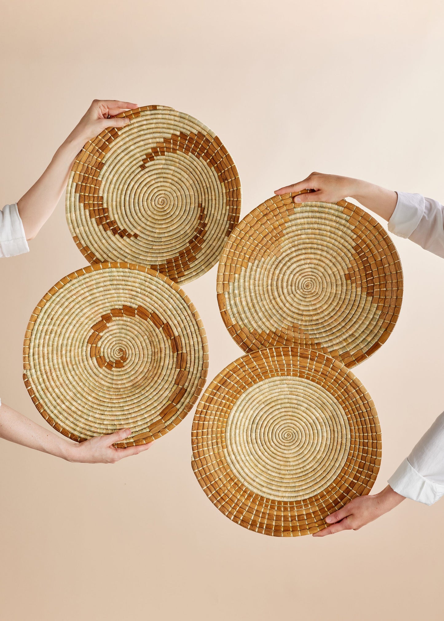 Banana Bark Wall Basket Set of 4