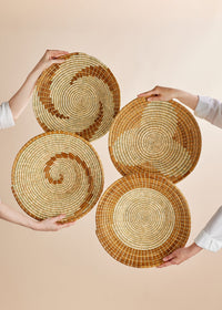Banana Bark Wall Basket Set of 4