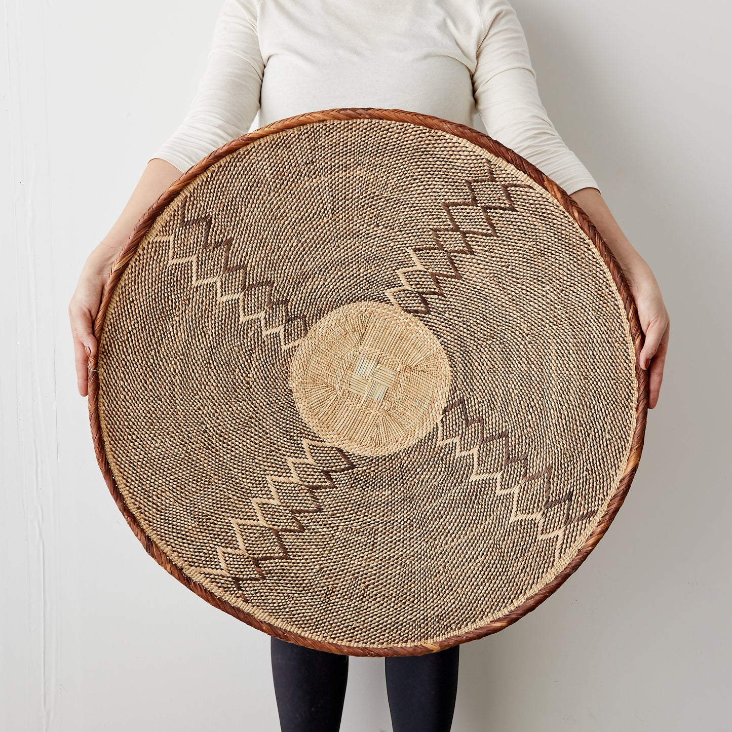 Statement Binga Patterned Flat Basket