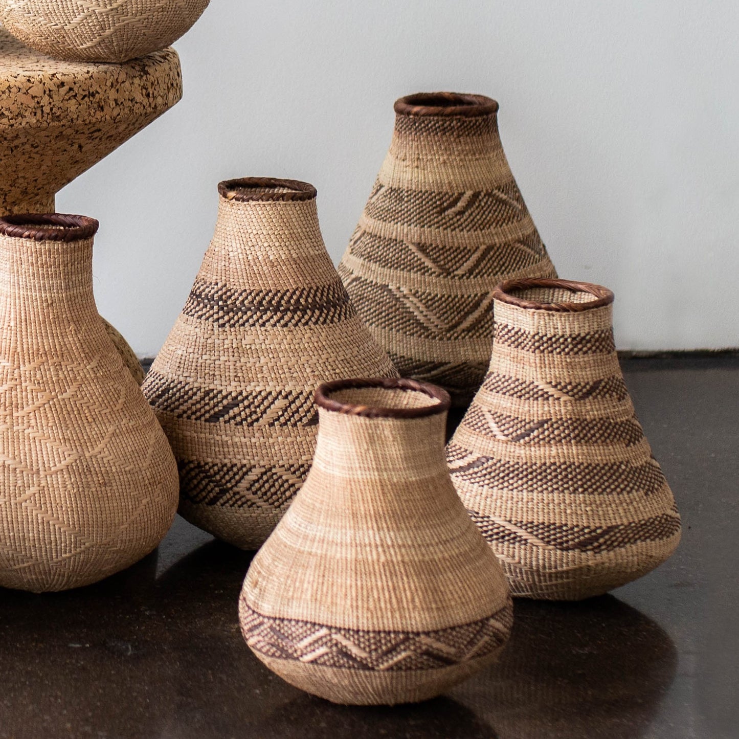Handwoven Binga Nongo Baskets set of 5