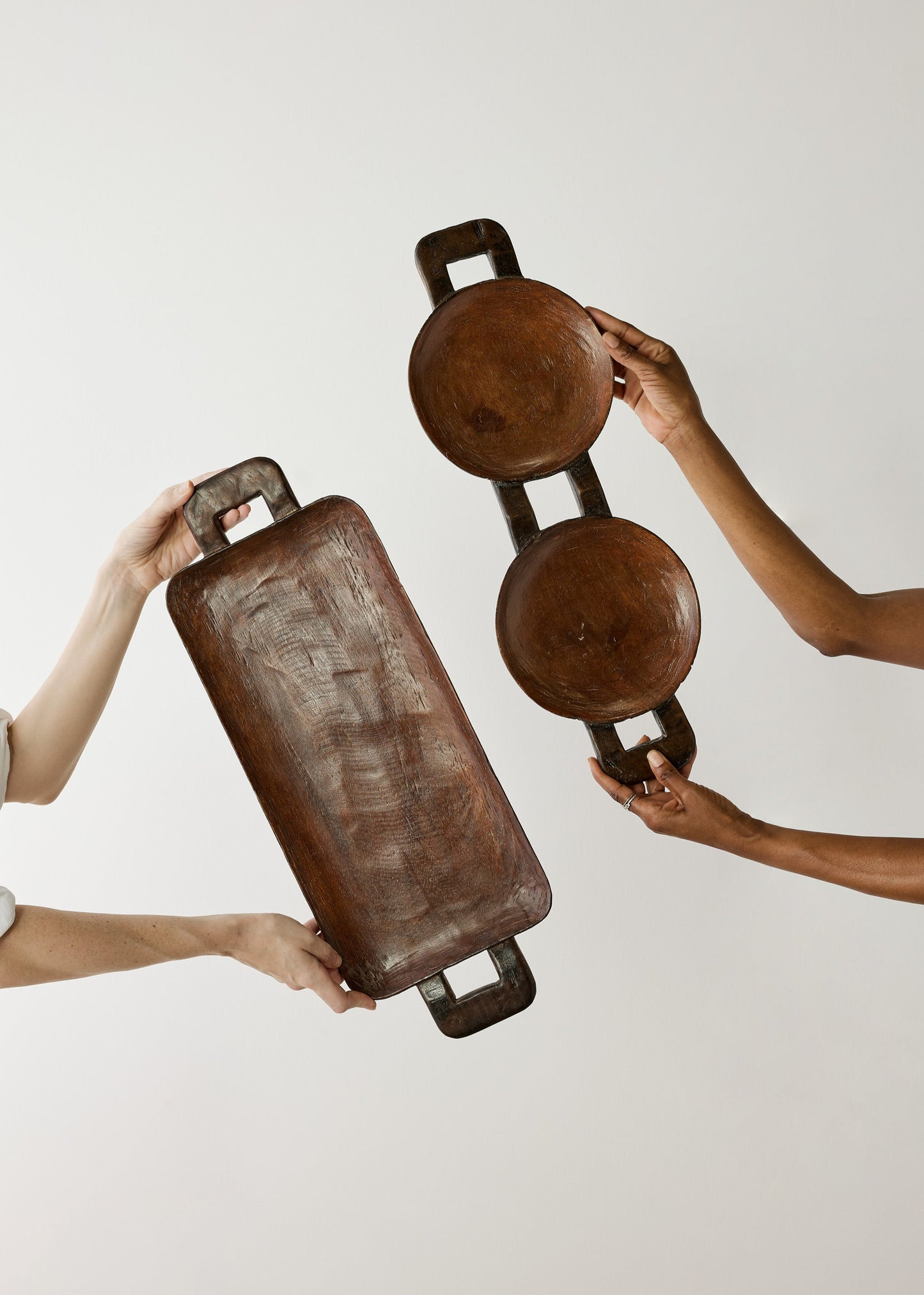 Bamenda 2 Piece Wooden Serving Tray Bundle