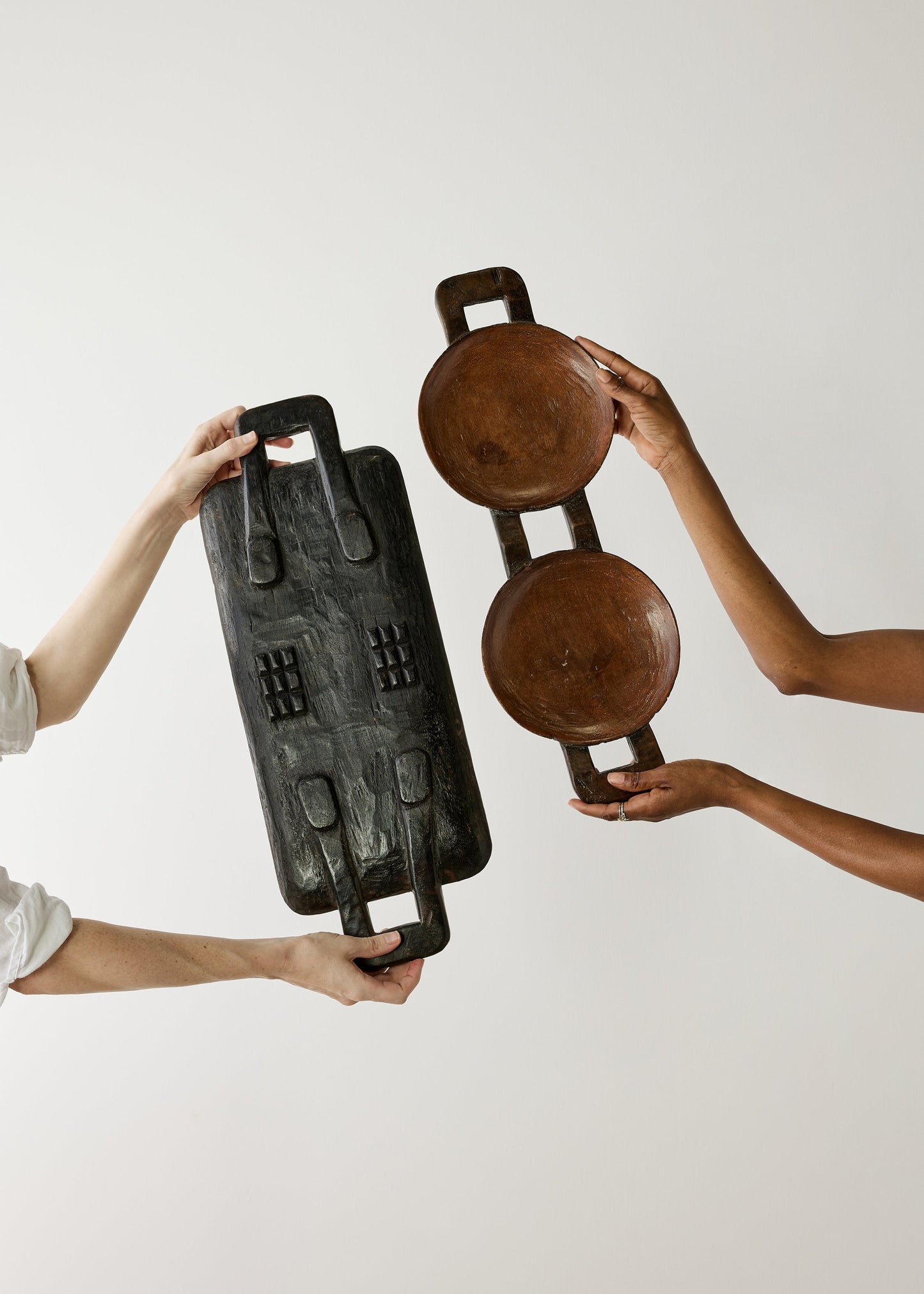 Bamenda 2 Piece Wooden Serving Tray Bundle