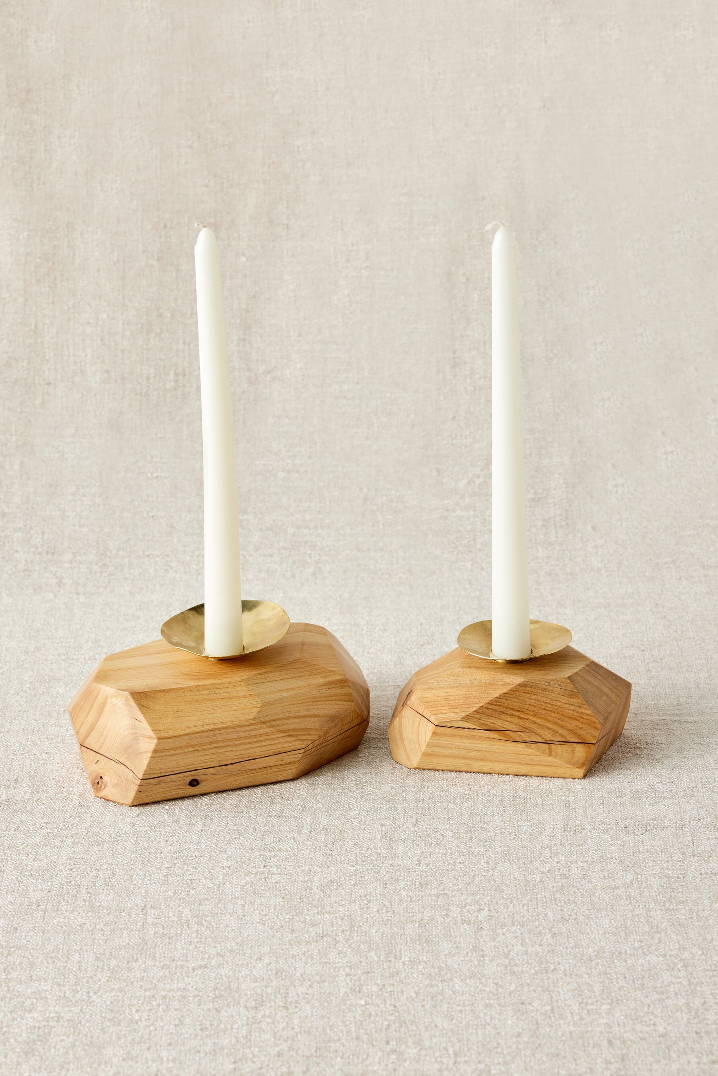 Modern Boho Wood Candle Holder: Dor+Kie Incense and Taper Holder