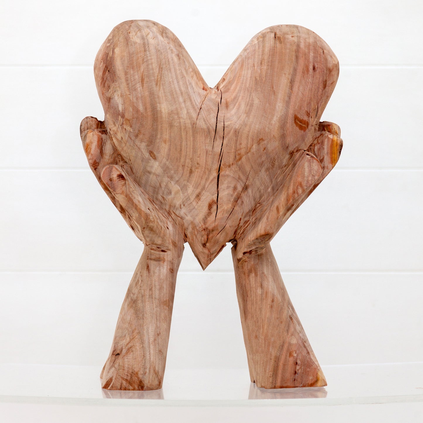 Wooden Heart Holding Hands African Home