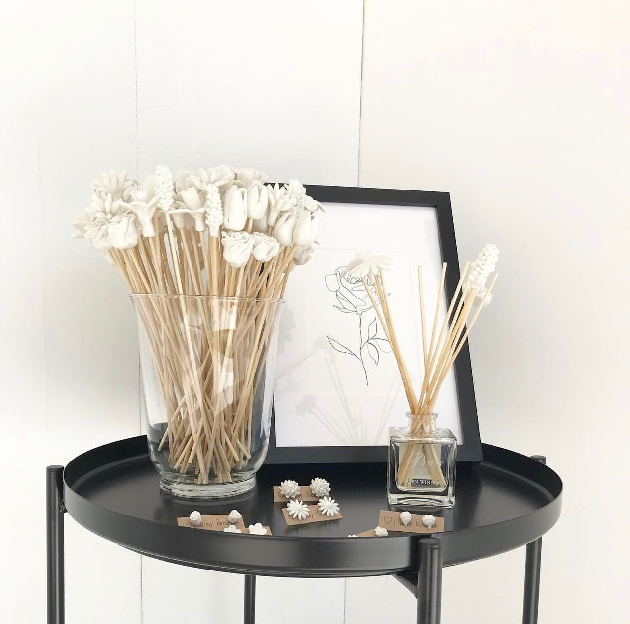 African Flowers Bamboo Diffuser Set