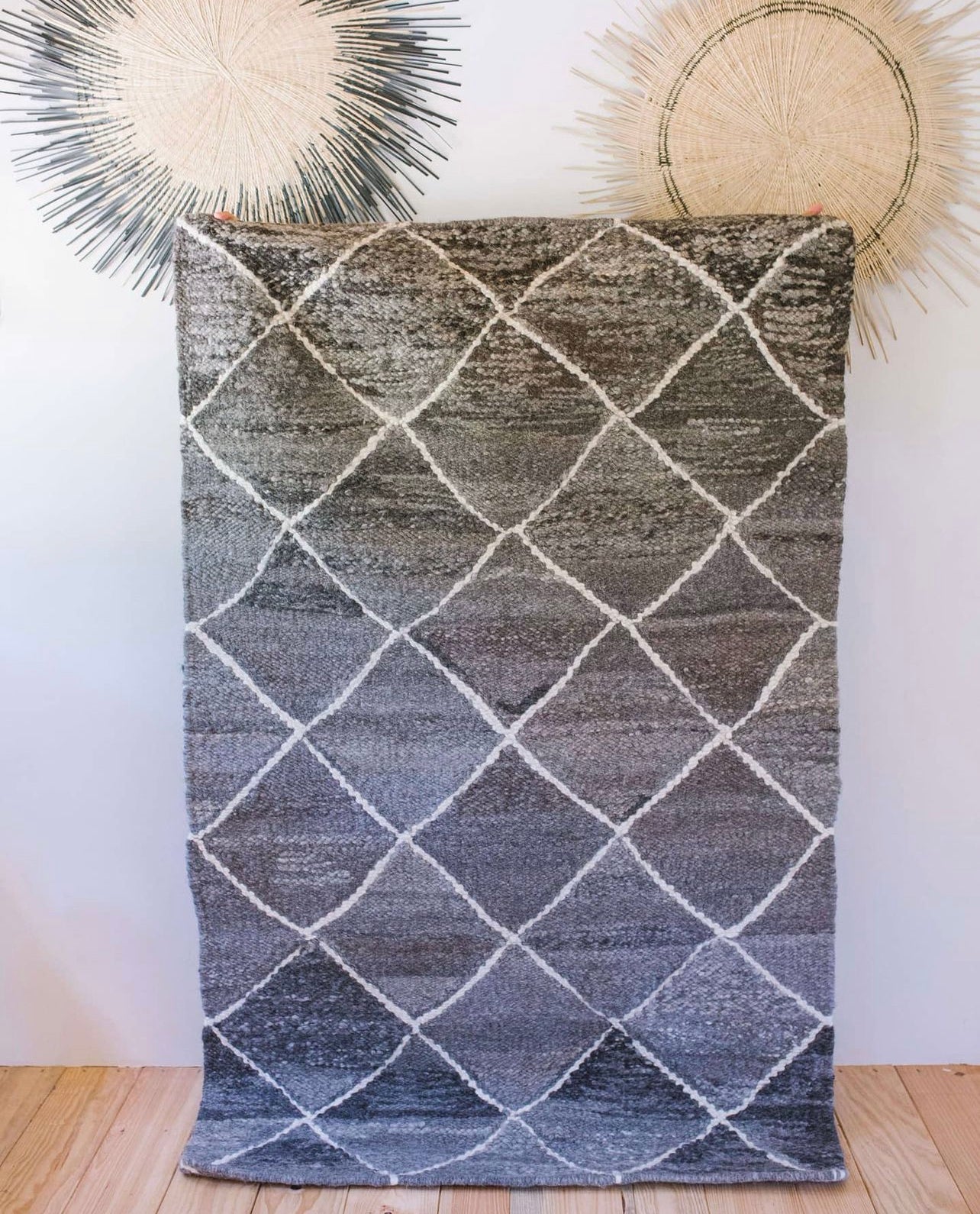 Diamond Berber Rug in Charcoal