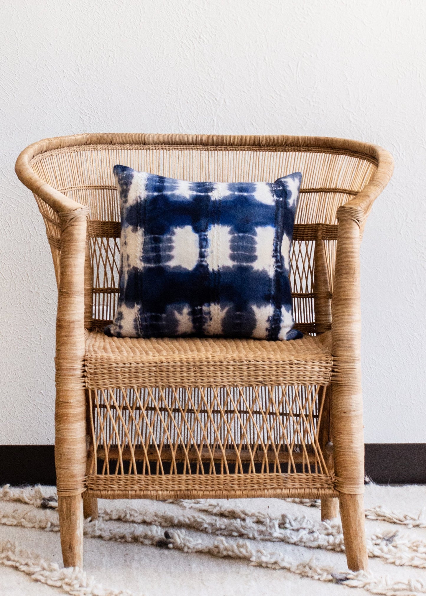 Indigo Adire Throw Pillow