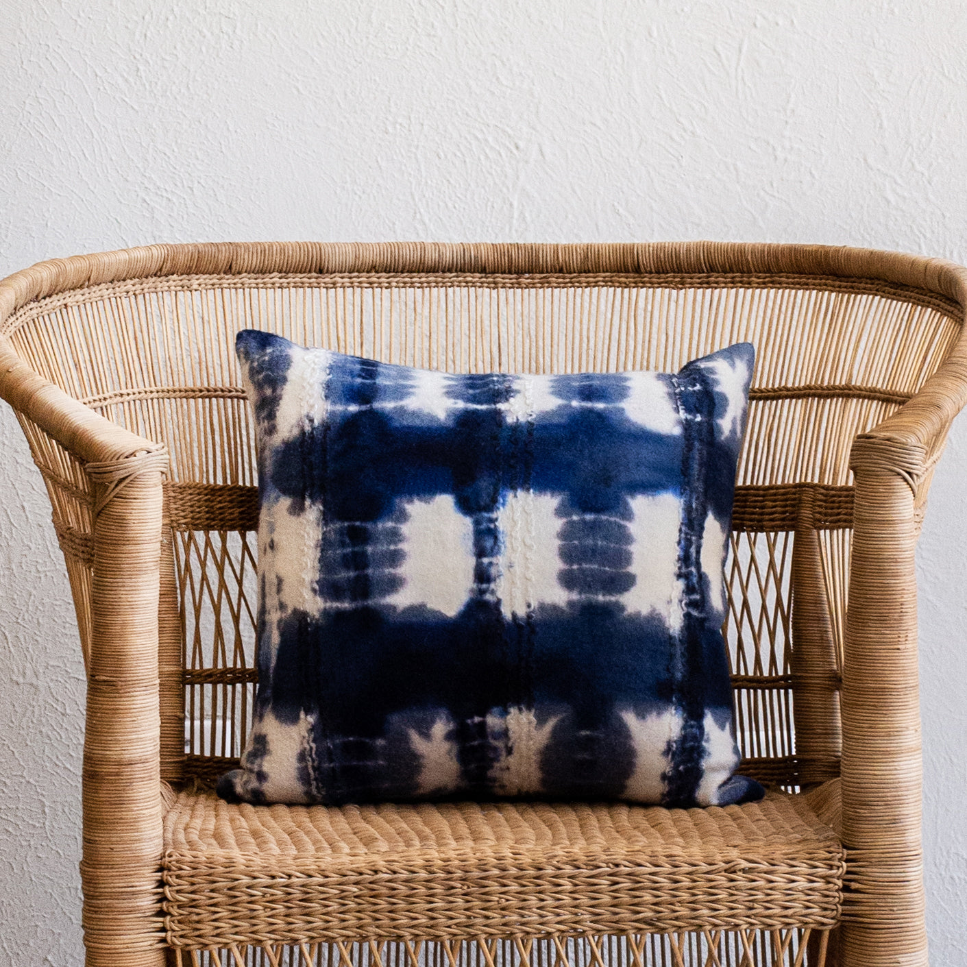 Indigo Adire Throw Pillow