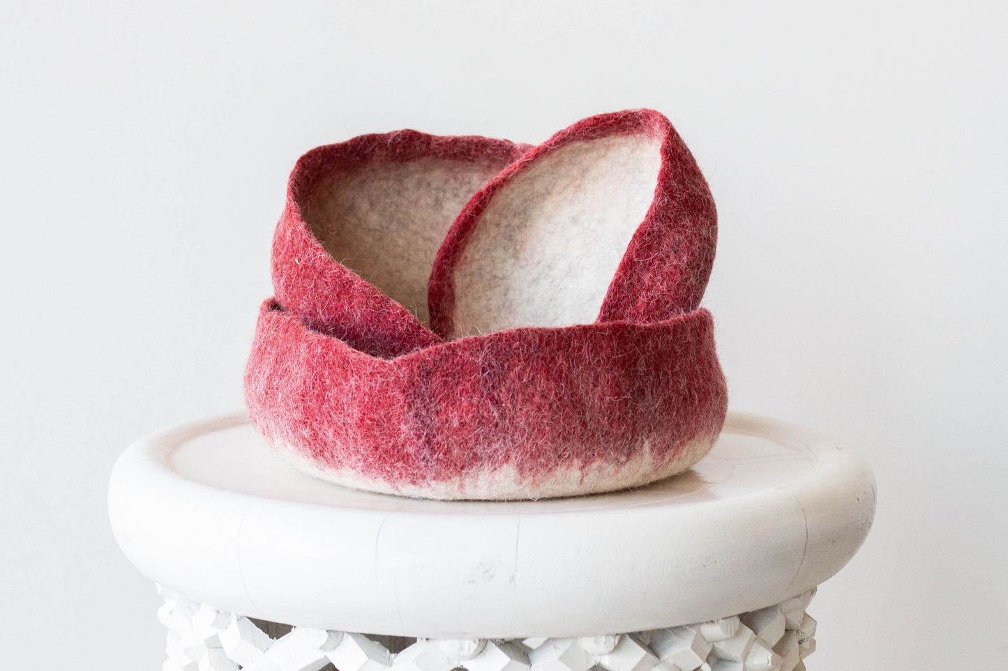 Berry Hand Felted Nesting Bowls