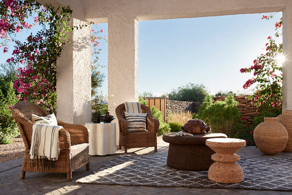 Afrikanischer Statement-Bodenkorb aus geflochtenem Rohrgeflecht von Buhera