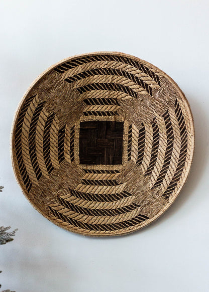 African Wall Basket Decor | Statement Zambian Plateau Basket