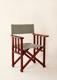 Regiestuhl aus gestepptem Safari-Canvas