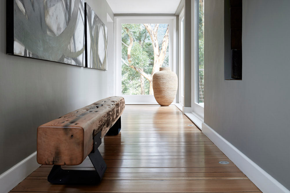 Afrikanischer Statement-Bodenkorb aus geflochtenem Rohrgeflecht von Buhera