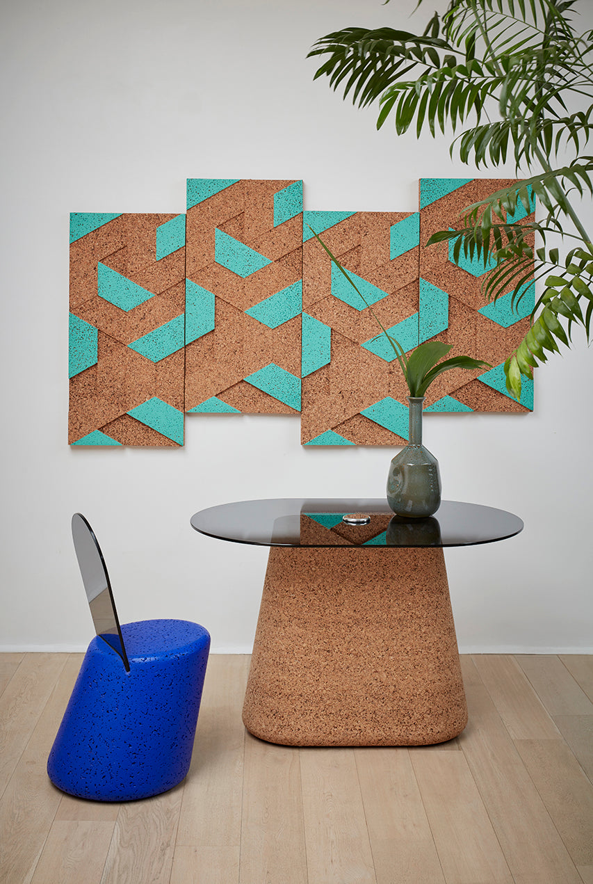 Wiid Glass & Cobalt Blue Cork Dining Chair