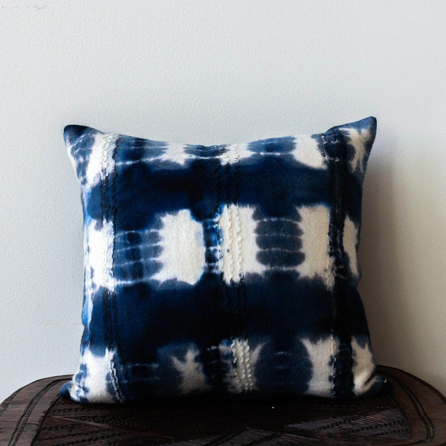 Indigo Adire Throw Pillow