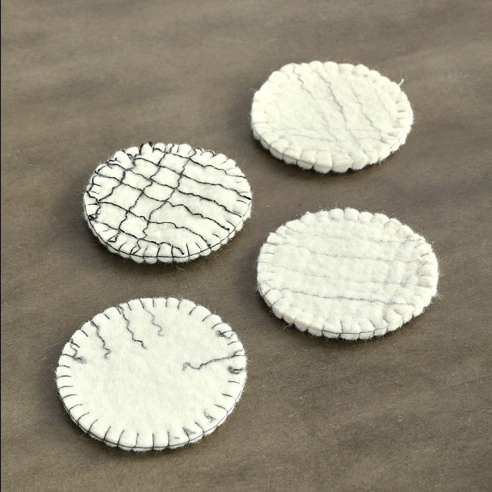 Fine Line Felt Coasters Set of 4