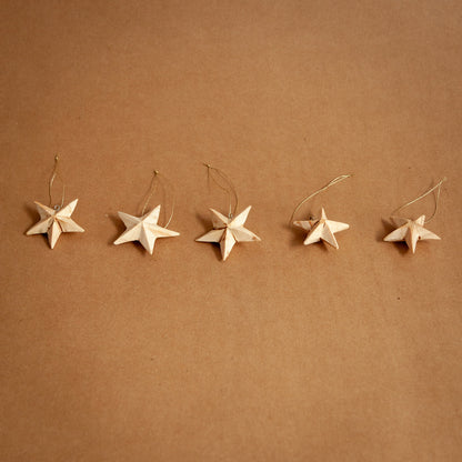 Wooden Star Ornament Set
