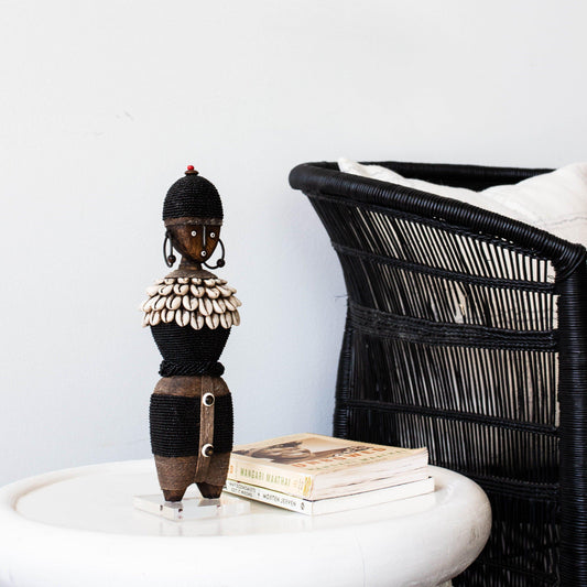 African Heritage Accent Decor: Black Namji Doll in Small, Medium, Large