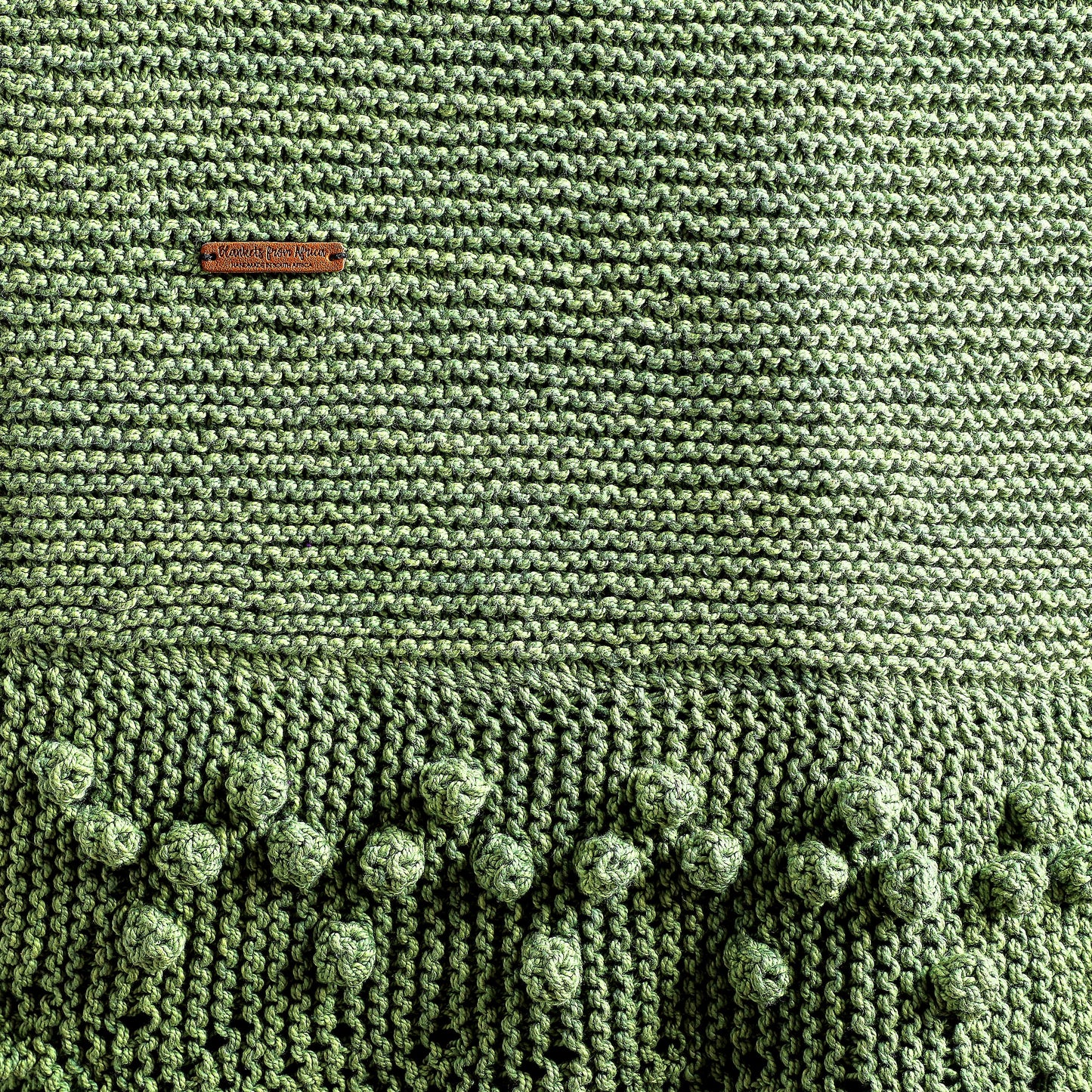 Bobble Lace Edged Eco-Cotton Throw