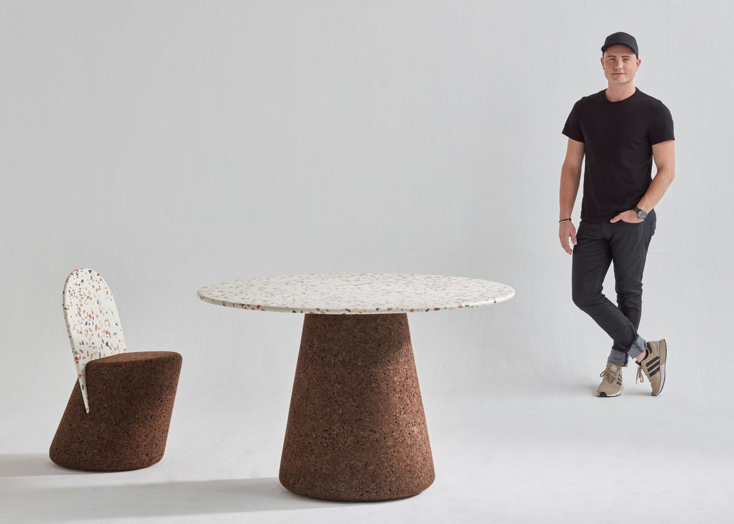 Wiid Terrazzo & Cork Round Dining Table