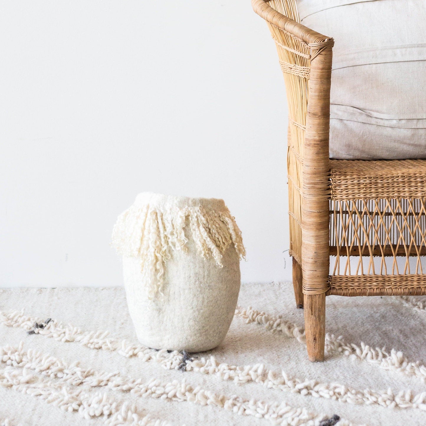 Fransenrock Mohair Dekowolle Korbwolle